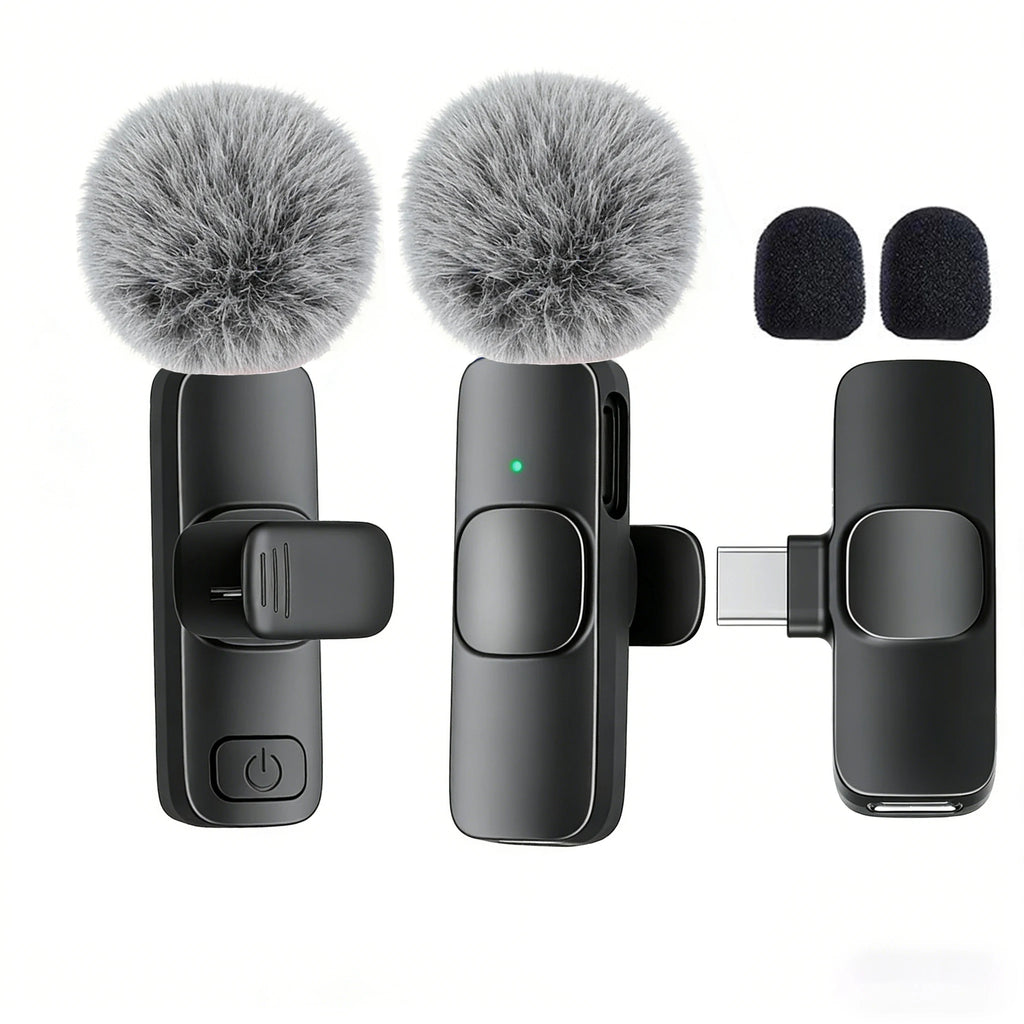 Type-C Port Professional Wireless Lavalier Microphone for Smartphones, Computers, Tablets, Plug and Play