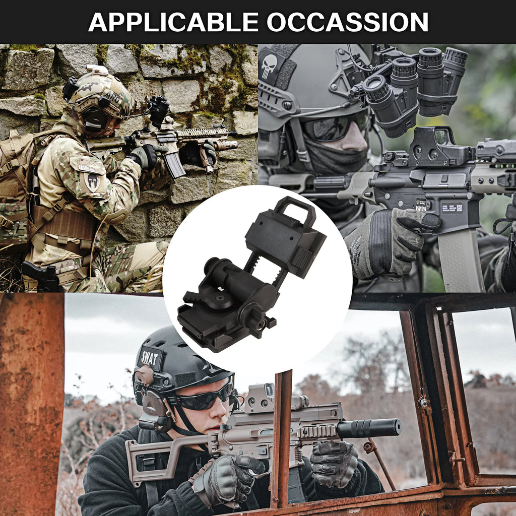 BOOIU New L4G24 NVG Tactical Helmet Mount Metal/Nylon Holder Bracket For PVS15/18  Goggles Night Vision Stent Helmet Accessories
