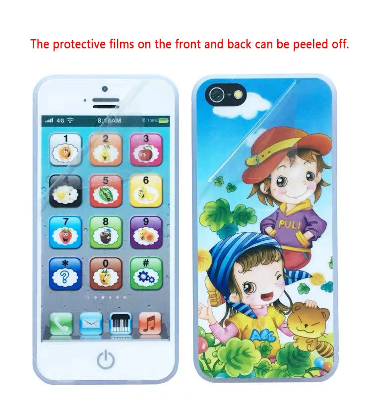 Kids Early Educational Mobile Phone Toy Children English Learning Music Cellphone with Light and Sound for Baby Infant Gift