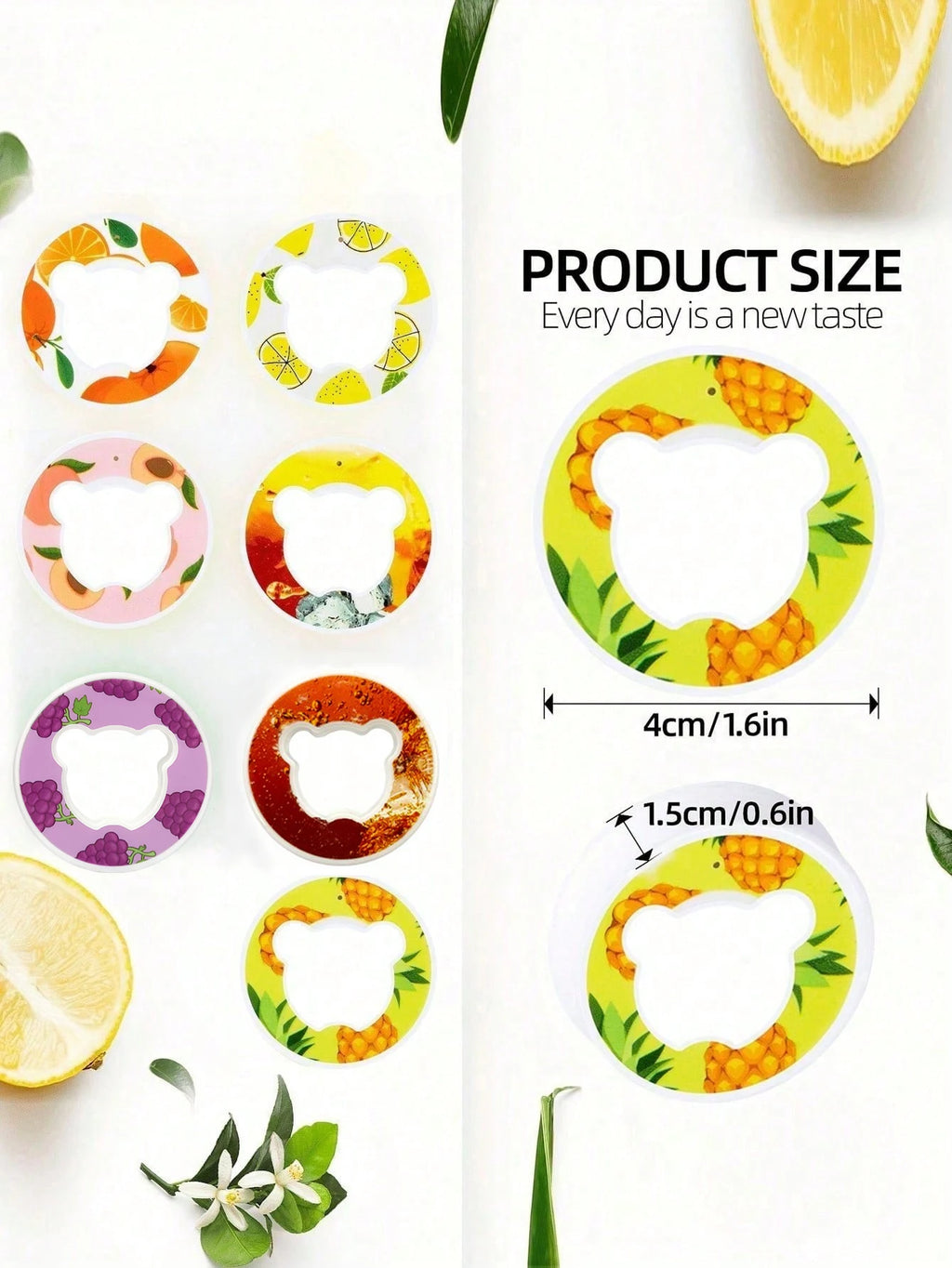 1pc Bear Shape Flavor Pods Scented Pods Creative Flavour Scent Pods 0 Sugar Used In Flavoured Drinking Bottle with Fragrance