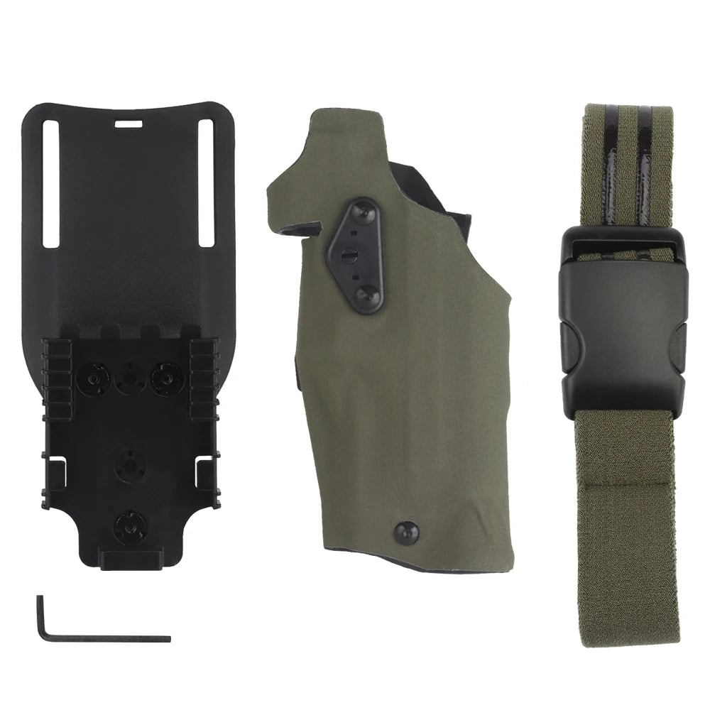Tactical Gun Holster Glock17 Gen4 with X300 X300U Flashlight Quick Release Drop Leg Holsters Right Left Hand Pistol Gun Carry