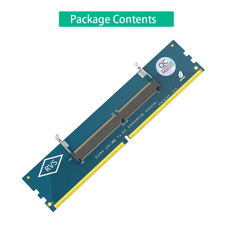 Memory Tester Converter SO DDR5 to DDR5 U-DIMM Laptop DDR5 Memory SO-DIMM to PC Desktop DIMM Riser Card Expansion Adapter for PC