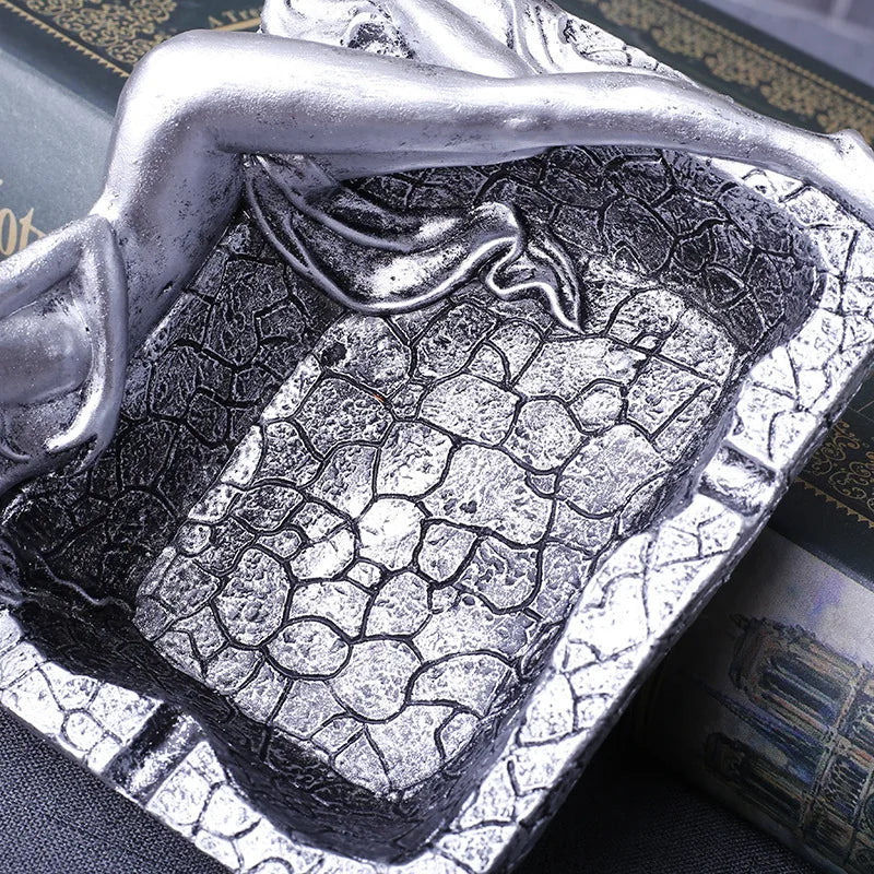 beauty ashtray decoration home decor creative household new   gift craft ornaments resin desktop statue   indoor outdoor office