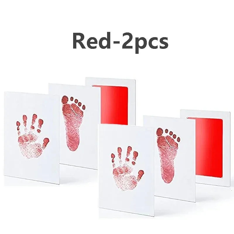 2pc Newborn Baby Handprint Footprint Markers Ink Pads Safe Non-toxic No-Touch Skin Inkless Inkpad Kits Pet Paw Prints Souvenirs
