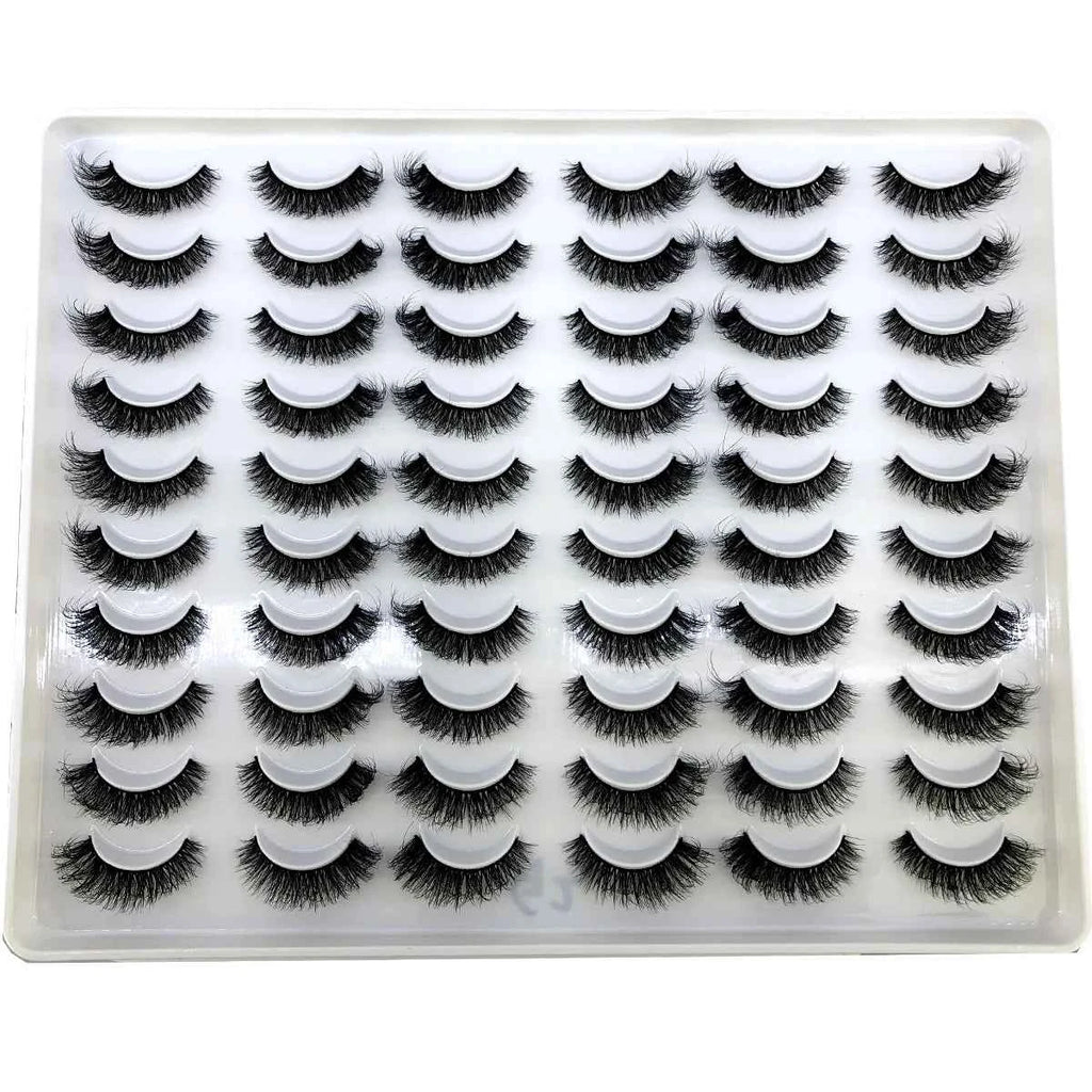 HBZGTLAD 30/40 pairs of natural long 3D artificial mink false eyelashes false eyelashes makeup set mink eyelashes extended eyela