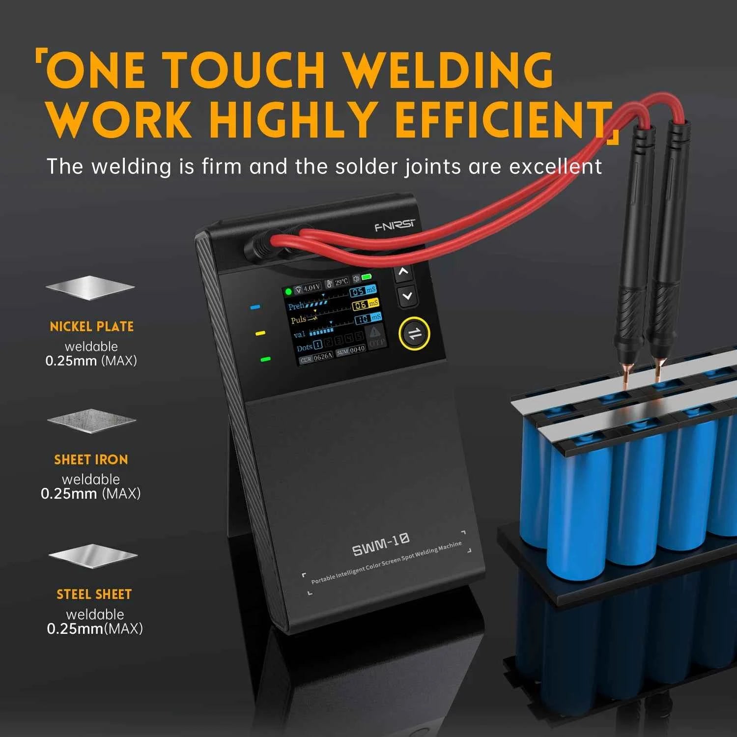FNIRSI SWM-10 spot welder, 18650 battery assembly, up to 0.25mm, 5000mAh