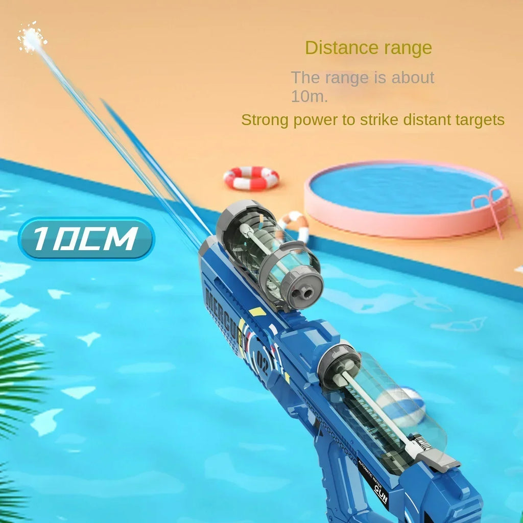 Fully Automatic Water Gun Continuous Water High Capacity Lighting and Sound Effects Outdoor Water Playing Toy for Kid Mercury M2