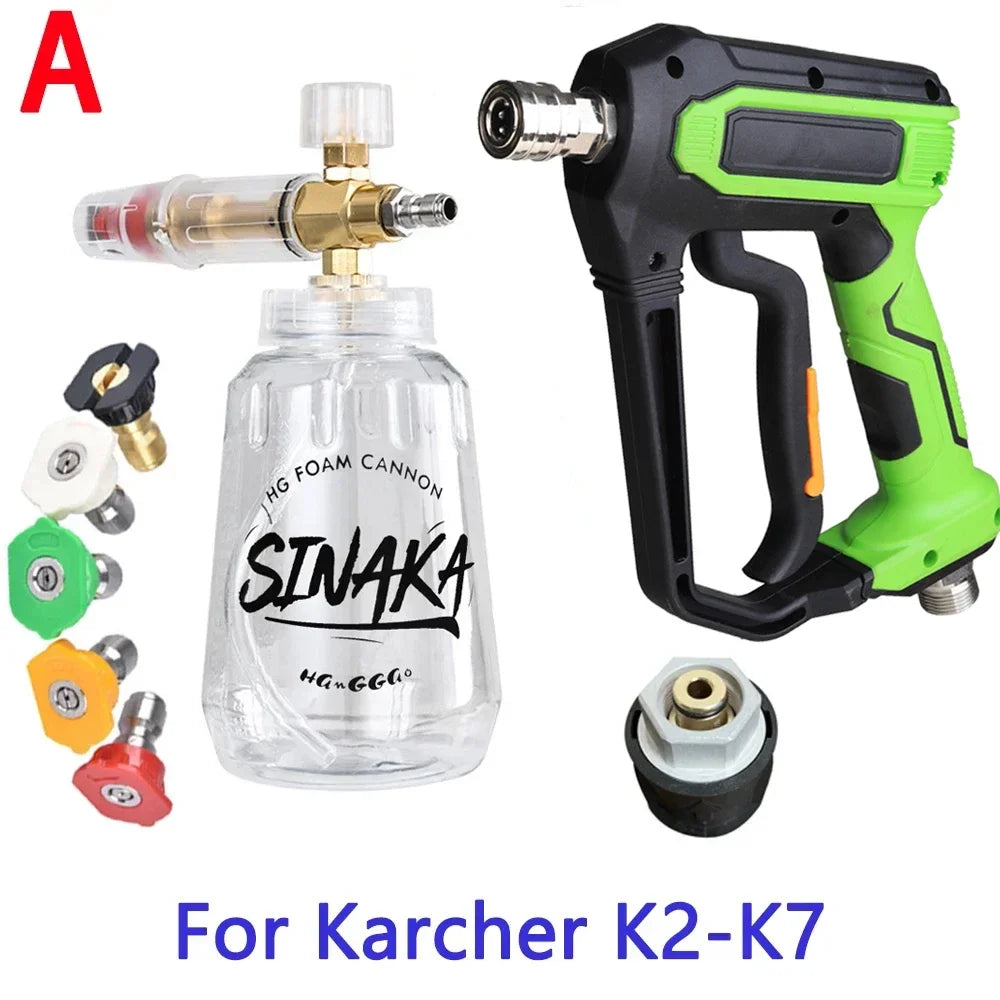 1L Car Washer Water Gun Cleaning Foam Generator Snow Foam Lance 1/4" Quick Release Nozzles for Parkside Karcher Daewoo Lavor