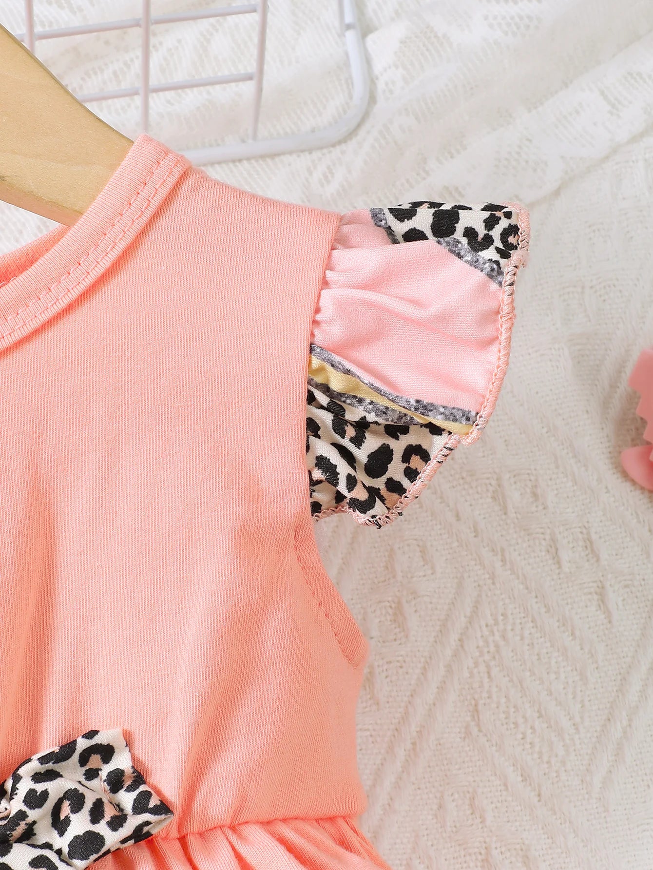 New Baby Girl Casual Round Neck Sleeveless Dress Printed Pants Two Piece Set
