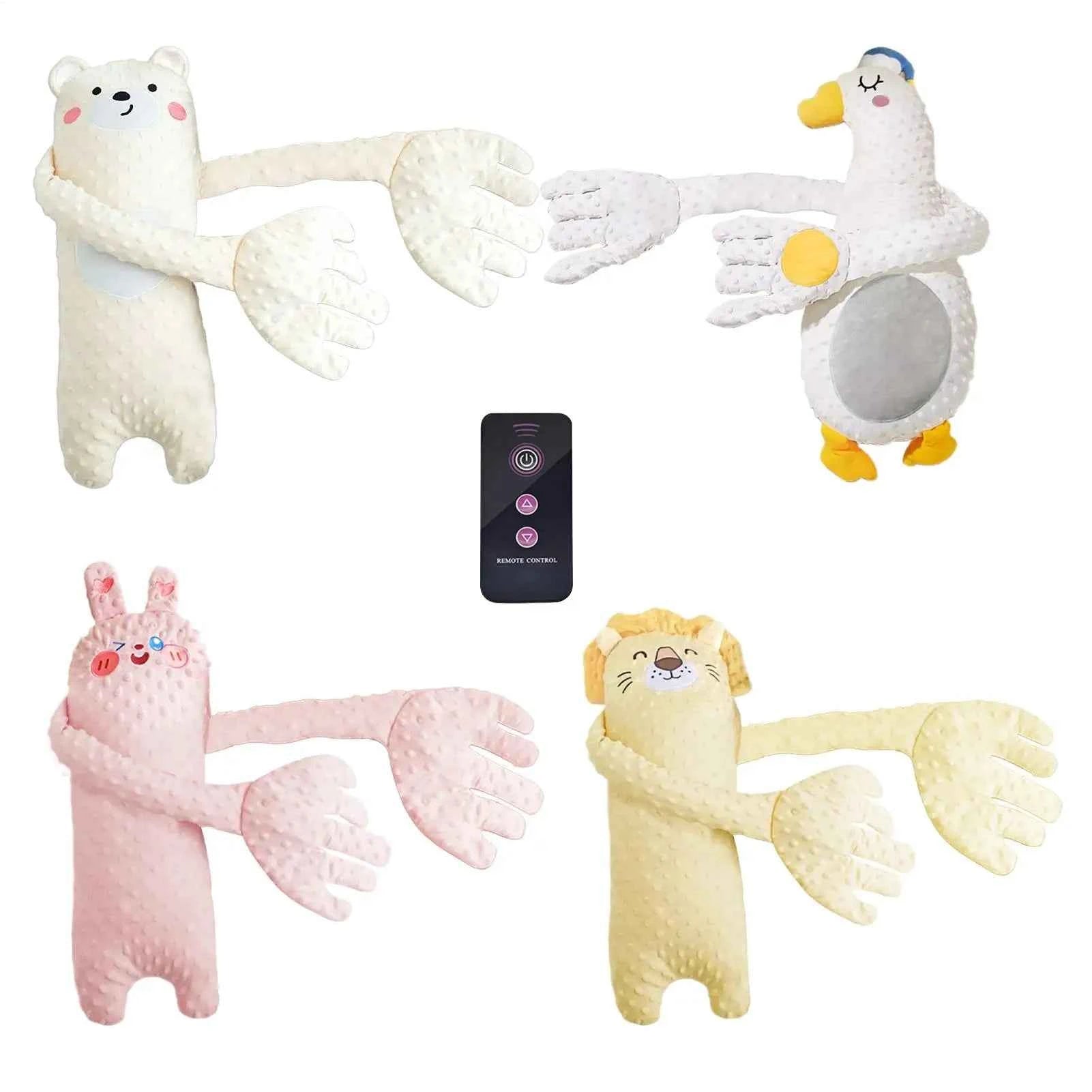 Patting Hand for Baby Sleep Patting Sleeping Pillow Baby Back Patter for Sleep Remote Control Animal Shape Nursery Decor Startle