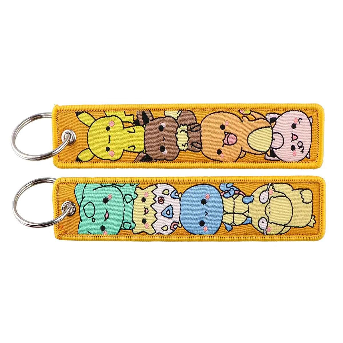 Anime Cute Animal Jet Tag Embroidery Keys Tag Women Keyring Cartoon Car Keys Fashion Jewelry Accessories Kids Gifts 1PCS