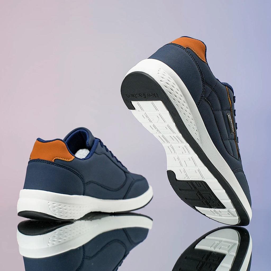 New Breathable Leather Men Shoes Lightweight Comfortable Men Sneakers Fashions Lace Up Casual Shoes Flat Shoes Zapatillas Hombre