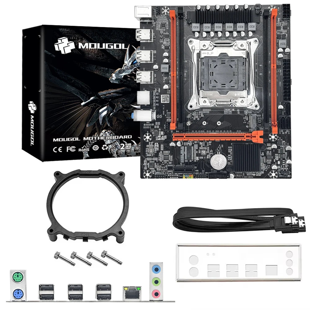 MOUGOL X99 Motherboard Kit with Intel Xeon E5 2680 V4 & DDR4 8Gx2 2133MHz Dual Channel RAM M.2 NVME for Desktop Gaming Computer
