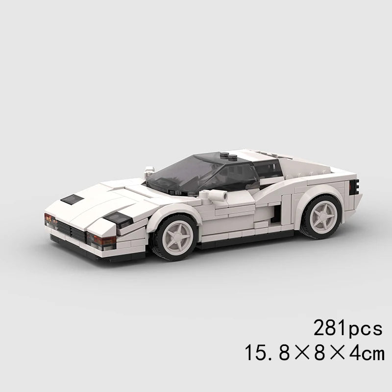 MOC Car Speed RX7 AE86 Chiron R8 Creative Racing Vehicle Model Building Block Super Race brick City Rally Sport Toy Technical