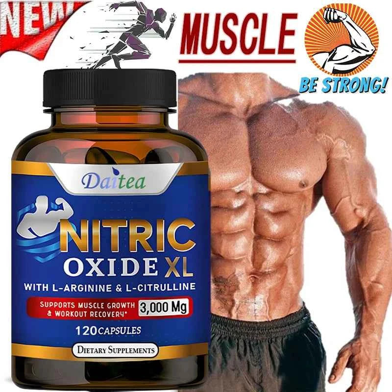 Super Nitric Oxide - Helps Improve Workout Performance, Muscle Growth and Strengthening, Physical Fitness