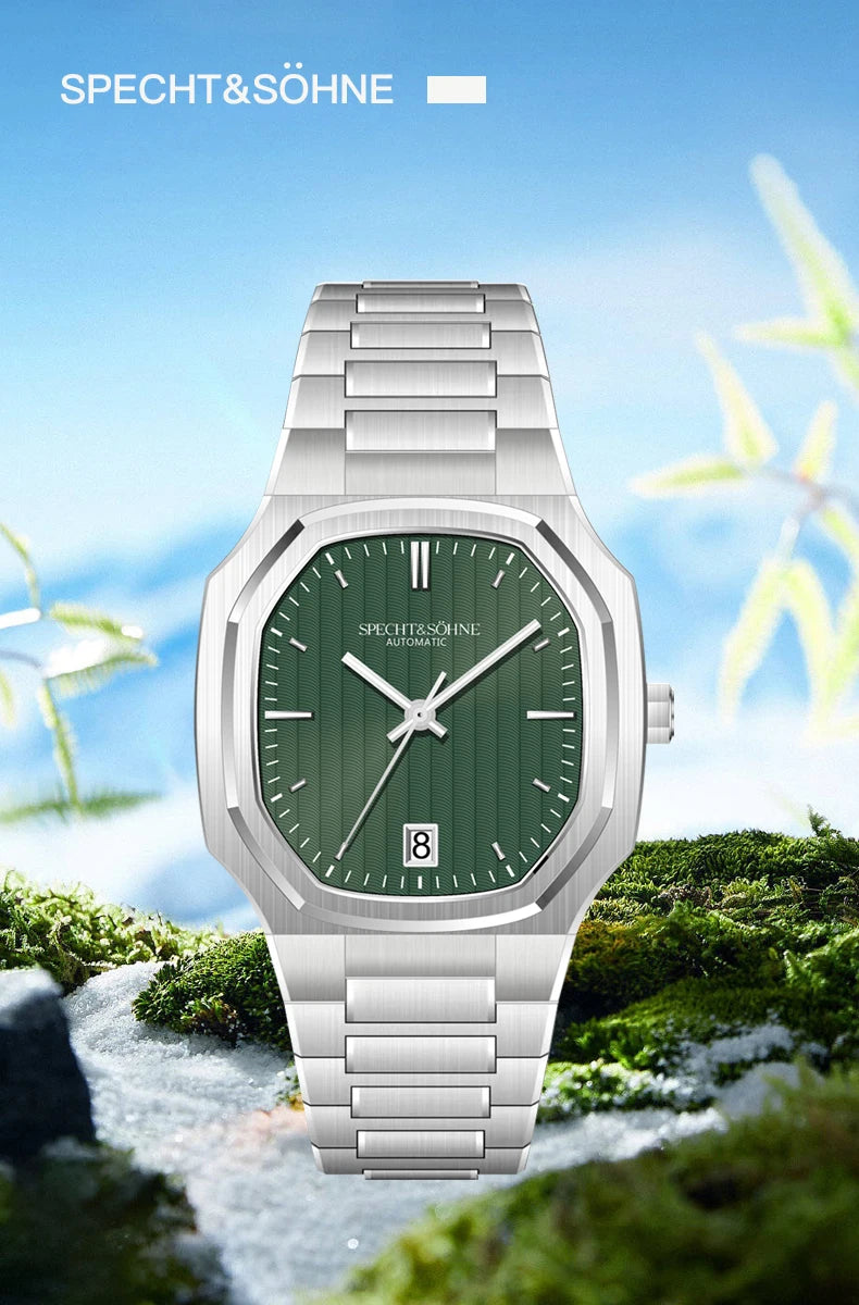2026 New High Quality Specht&Sohne Watch 37MM Automatic Mechanical Watches Dark Blue Color Sapphire Stainless Steel Reloj Hombre