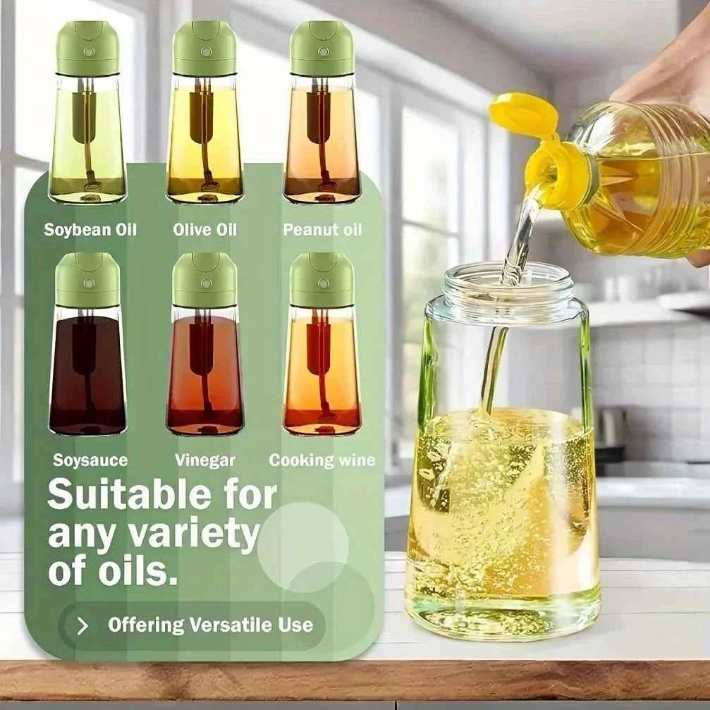 Dual Purpose Glass Oil Bottle Kitchen Spray Oil Sprayer Bottle Kitchen Oils Spray Can Leakproof Oil Spray Bottle Household