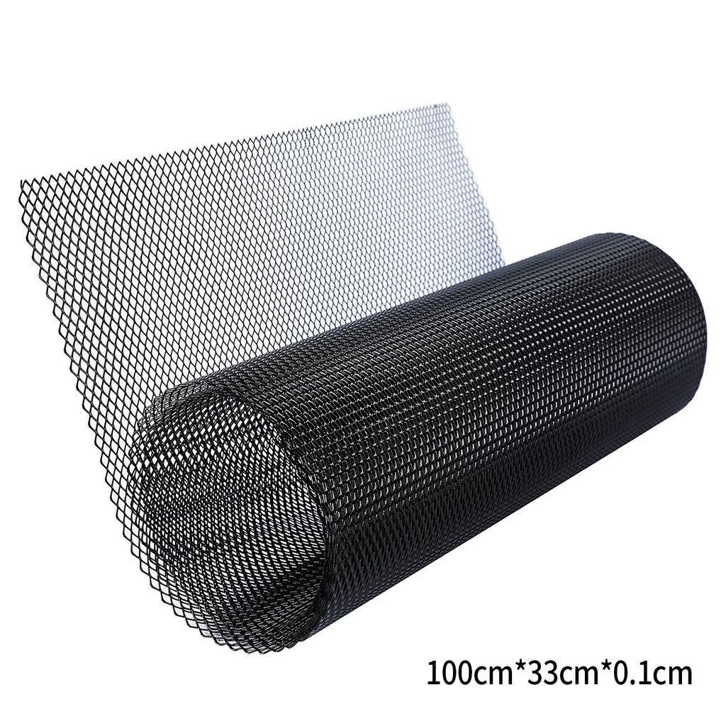 New Black Painted Aluminum Alloy Grille Mesh Roll Automotive Grille Insert Bumper Rhombic Hole Black Car Grill Mesh Sheet