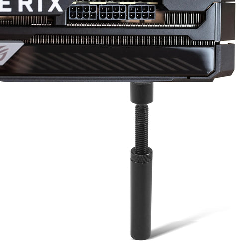 Support GPU en aluminium Support de carte graphique vertical télescopique rotatif Support magnétique Support de carte vidéo 27-120 mm