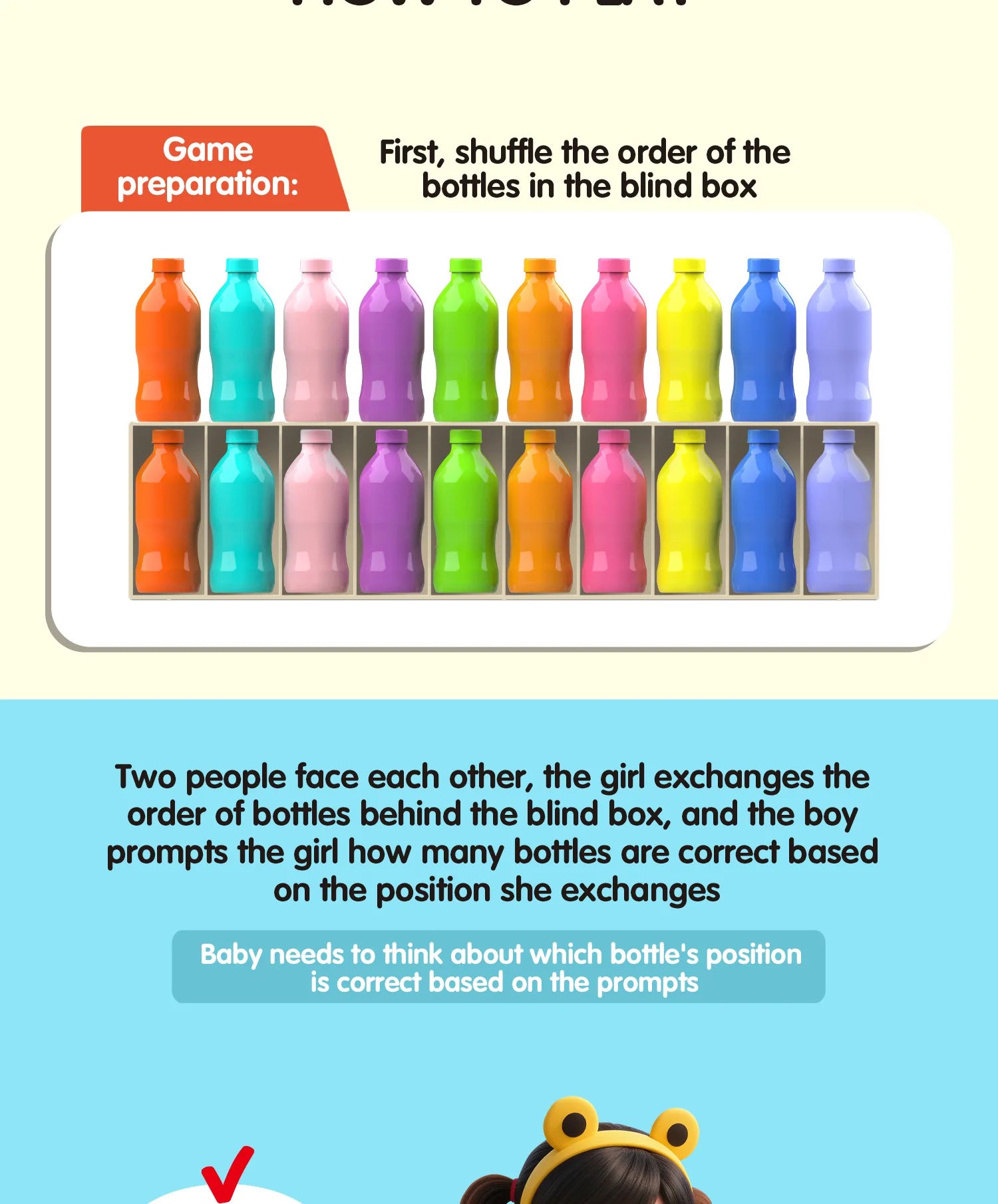 Bottle Color Match Game, an entertaining family board game suitable for children aged 8-12, designed for 2-4 players