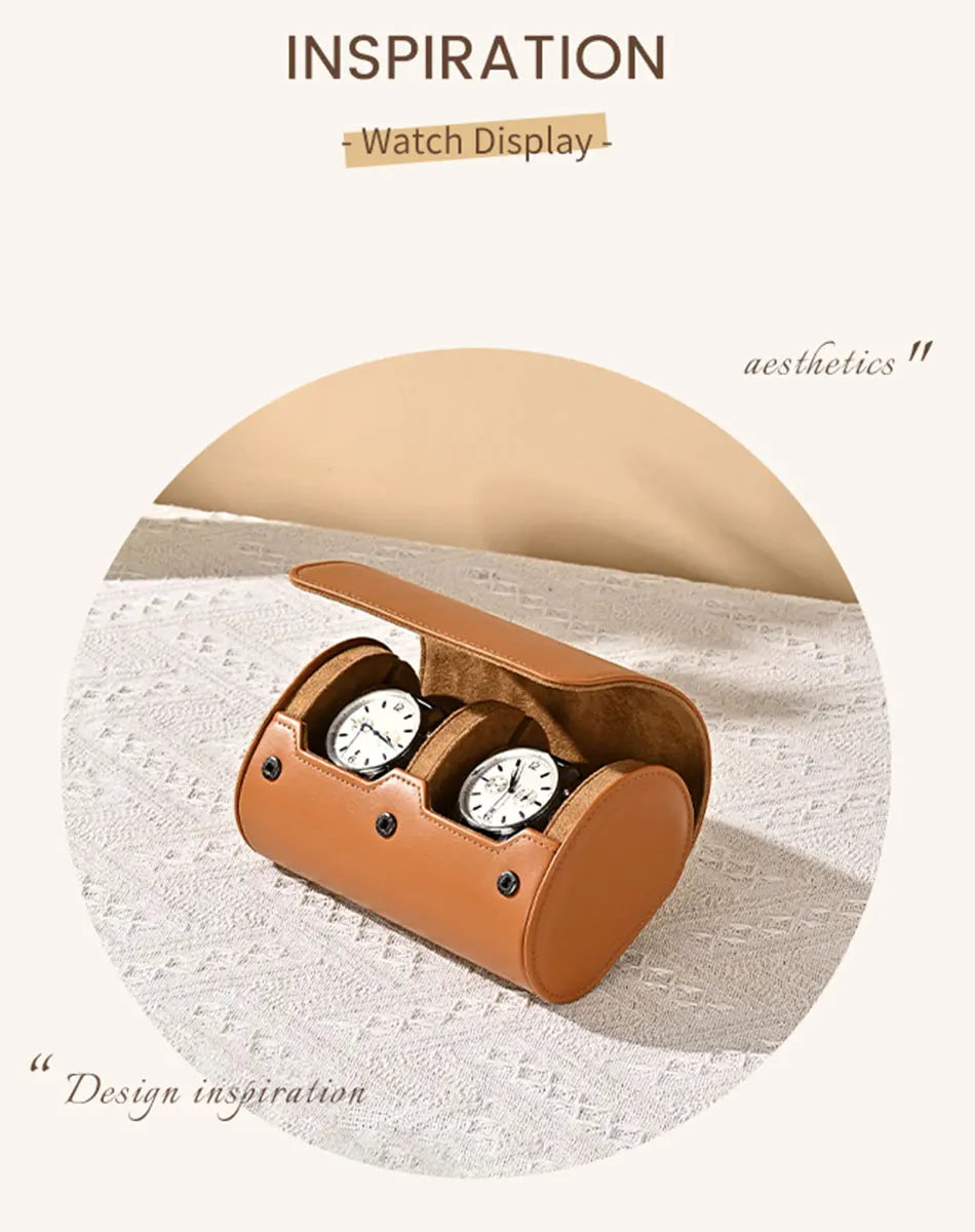 WoodTen Portable Jewelry Box Jewelry Organizer Roll 1 2 3 slot Watch Storage Box With Pillow Wristwatch Bag Gift Box Watch Case