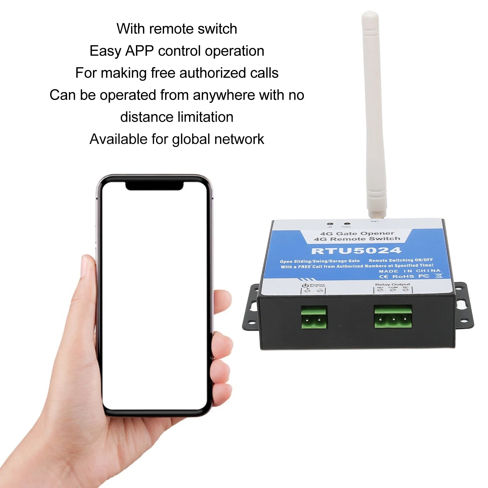 Gate Opener Remote Control Gate Opener RTU5024 4G Door Opener SMS Smart Alarm Smart ID Recognition WiFi Remote Controller