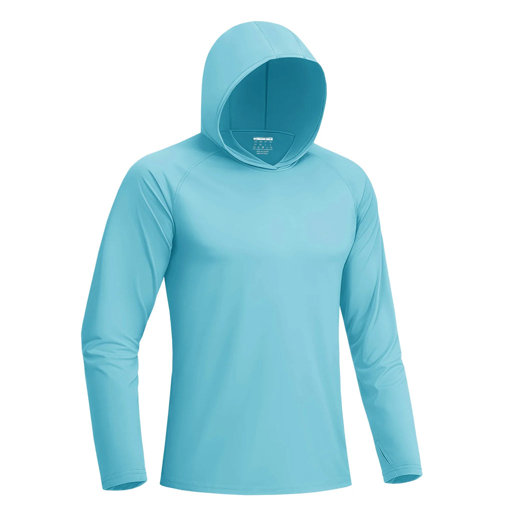 TACVASEN Sun Protection Shirts Mens Long Sleeve Hoodie Casual UV-Proof T-Shirts Breathable Lightweight Quick Dry T shirts Swim