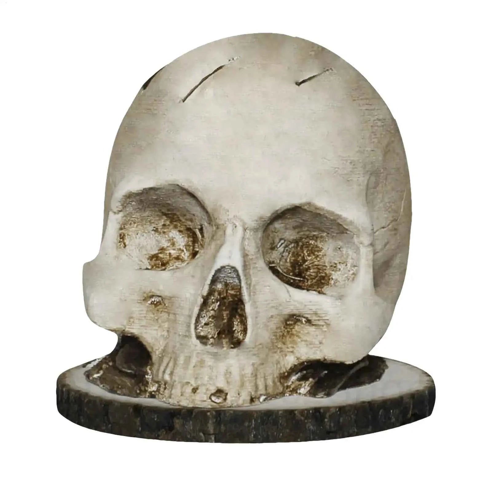Kitchen Rack For Knives Countertop Skull Head Shaped Kitchen Tools Storage Scary Decoration Home Organization For Fireplaces