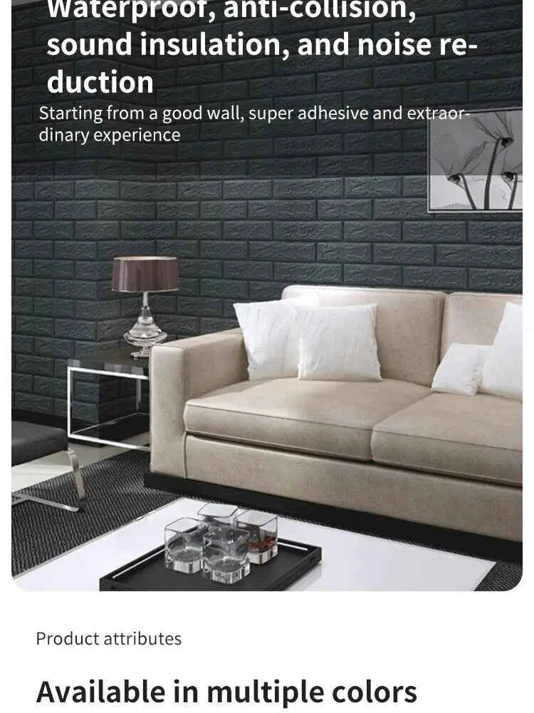 3D Three-dimensional Wall Stickers Self-adhesive Wallpaper Anti-collision Decorative Stickers 10pc