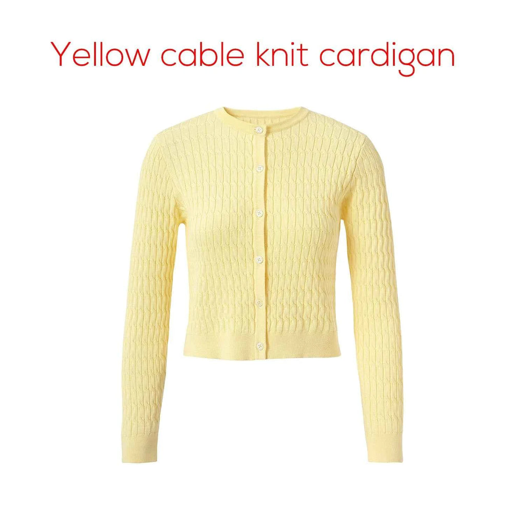 AP SS26 Women Sleeveless Shirt and Cable Knitting Cardigan Clothing