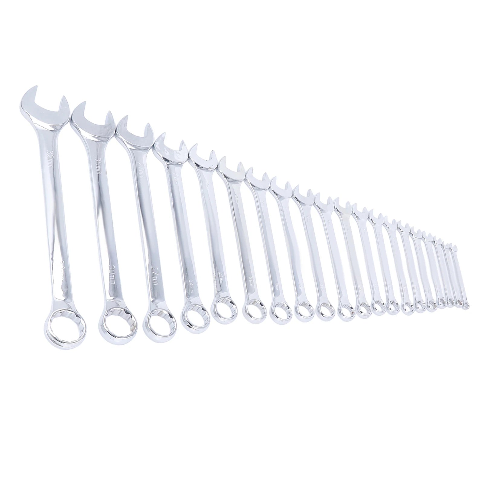 20Pcs Dual-head Combination Wrench Set Metric CRV Steel Spanner Chrome Plated Dual Wrenches Hand Tool 6-32mm