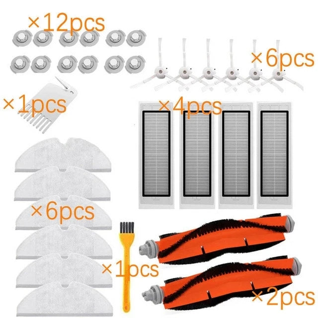 Compatible For ( Roborock S5, S5 Max, S6 MaxV, S6 Pure, E4, E5, S51, S52, S55 ) Roller  Brush 1S, SDJQR01RR SDJQR02RR SDJQR03RR