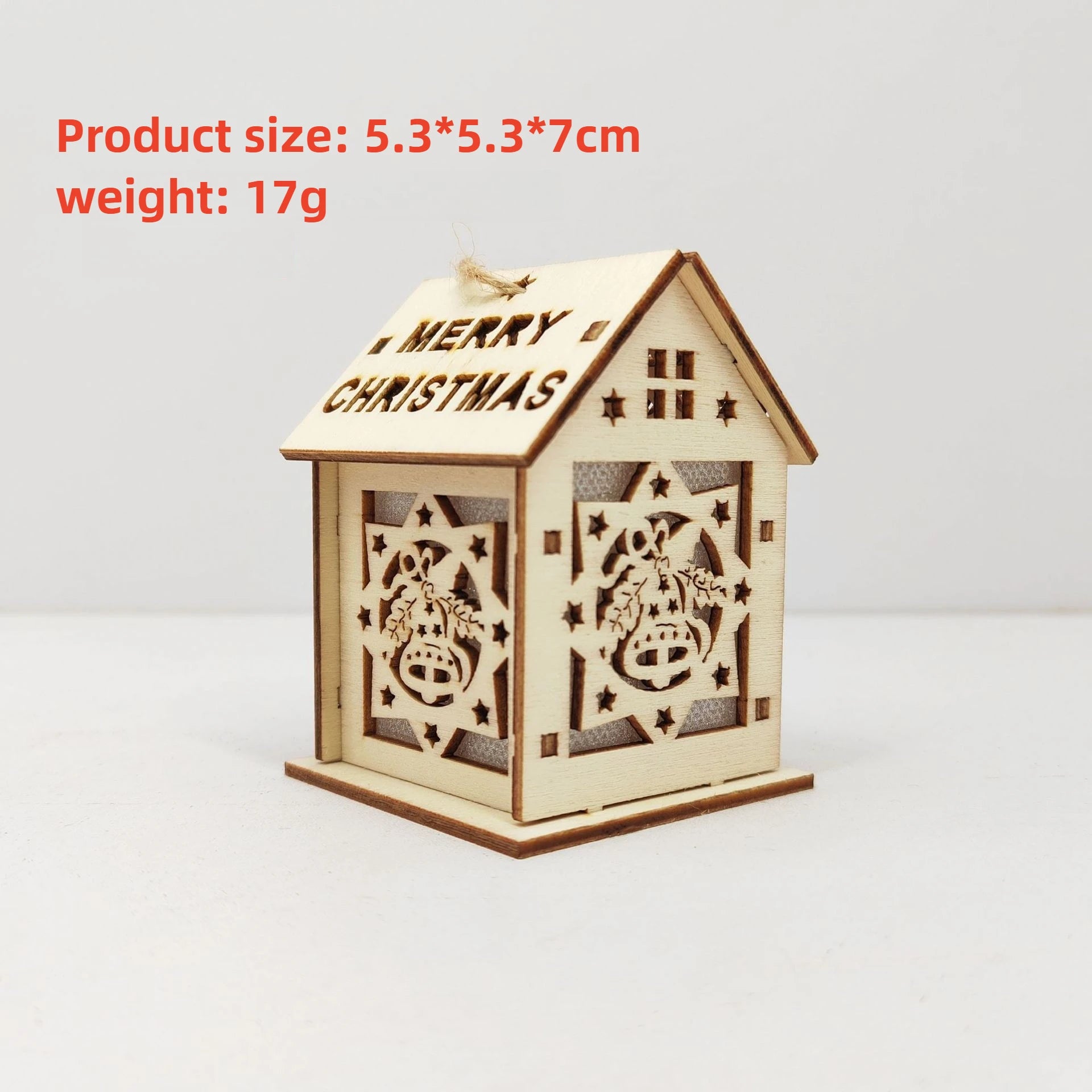 New Holiday Wooden Decorations for Christmas Houses, Wooden Cabin Ornaments, Handmade Wooden Crafts, Christmas Ornaments