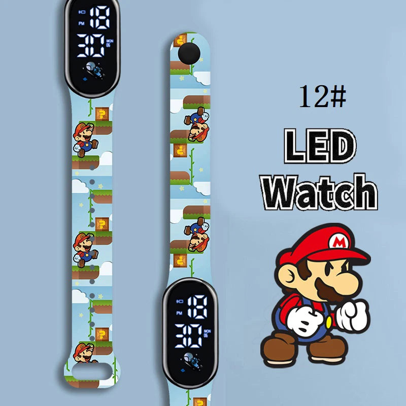 Kids LED Watch Touch Control Digital Watch Silicone Strap Waterproof Sport Wristwatch for Boys Girls Children Birthday Gift