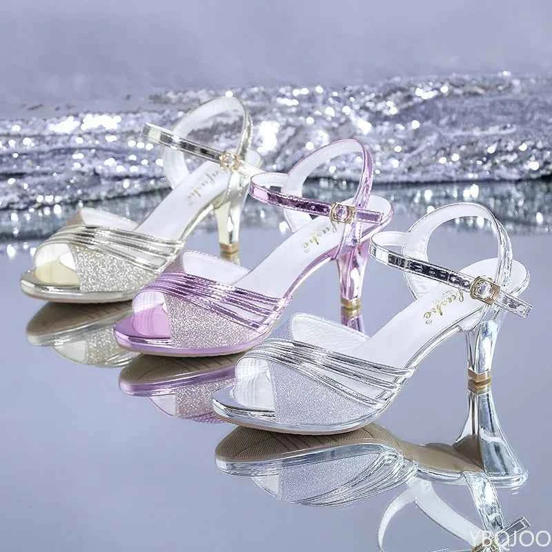 2025 Fashion Open-toe Sandals Summer New British Style Fish Mouth Shoes Women Buckle Lacquered leather High Heels Zapatos Mujer