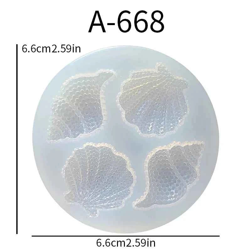 Seashell conch ocean chocolate mold silicone mold conch seashell mold clay mold baking fondant cake mold