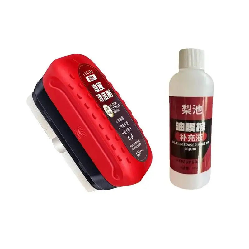 Auto Glass Brightener Powerful Auto Windshield Cleaner Oil Film Remover Window Glass Cleaner Car Cleaning Brush Auto Accessories