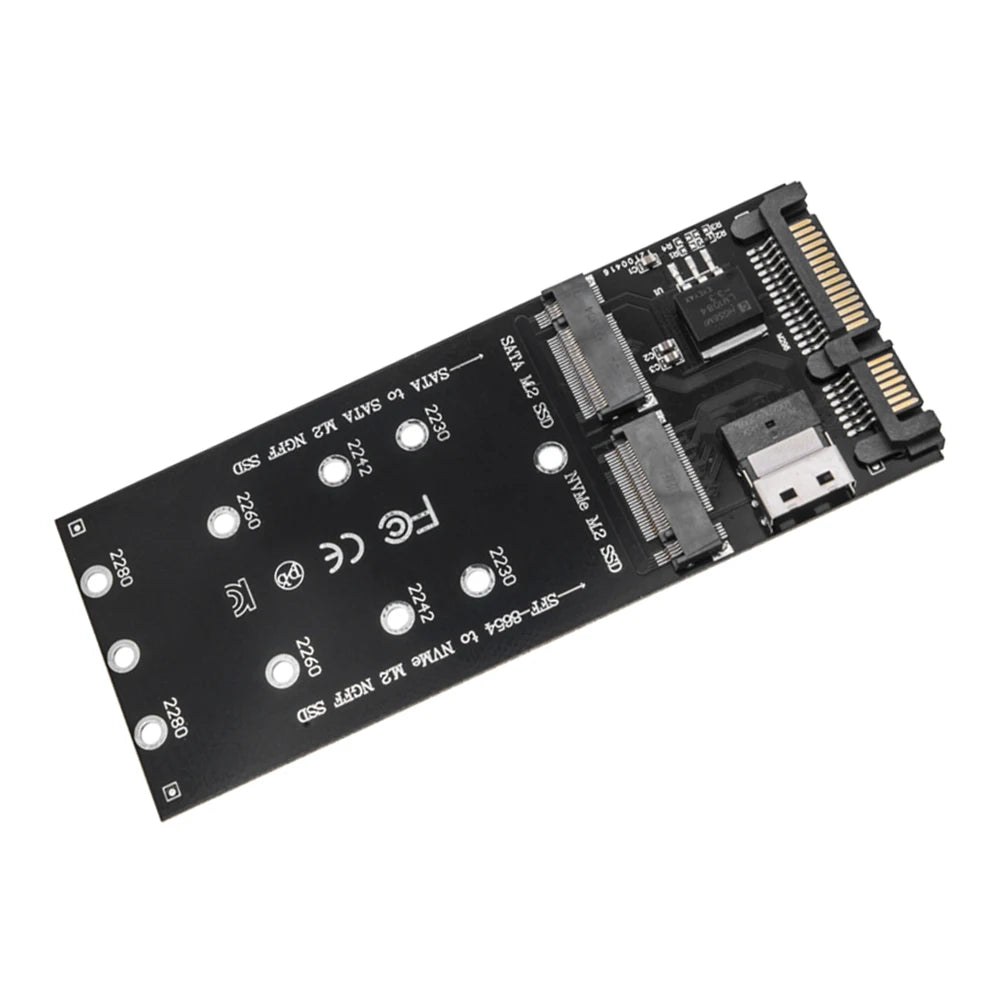 M.2 To SATA Adapter SFF-8654 To M2 NVME SSD 22Pin SATA To M2 Expansion Card Converter Riser Board Fit for Mainboard
