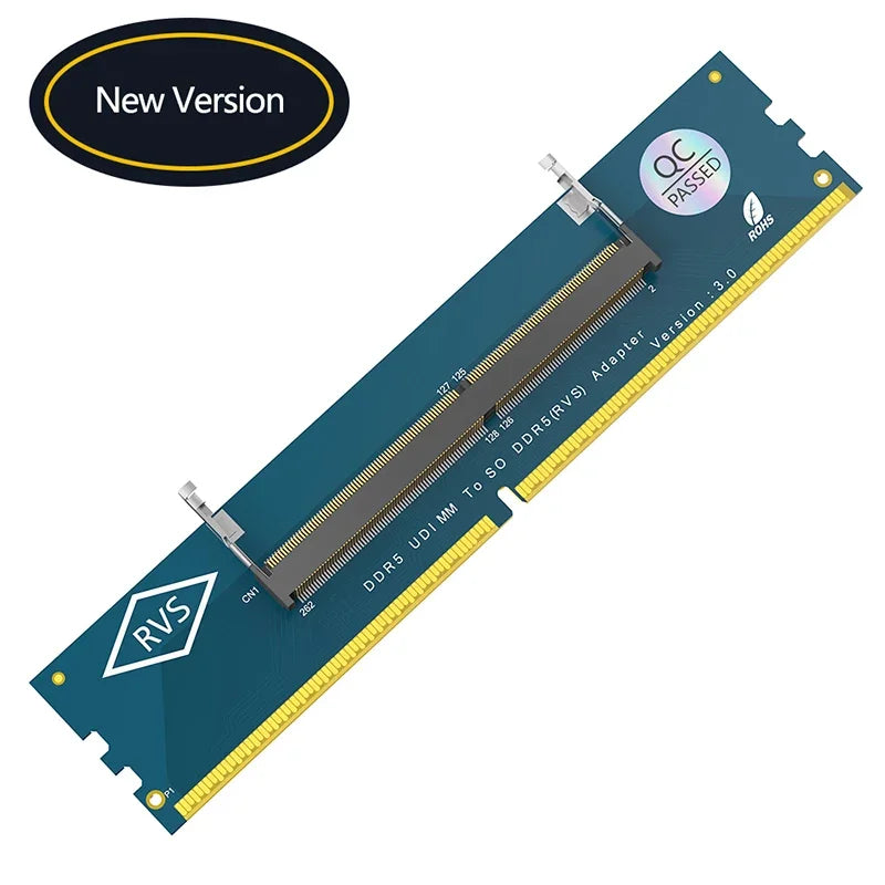 Memory Tester Converter SO DDR5 to DDR5 U-DIMM Laptop DDR5 Memory SO-DIMM to PC Desktop DIMM Riser Card Expansion Adapter for PC