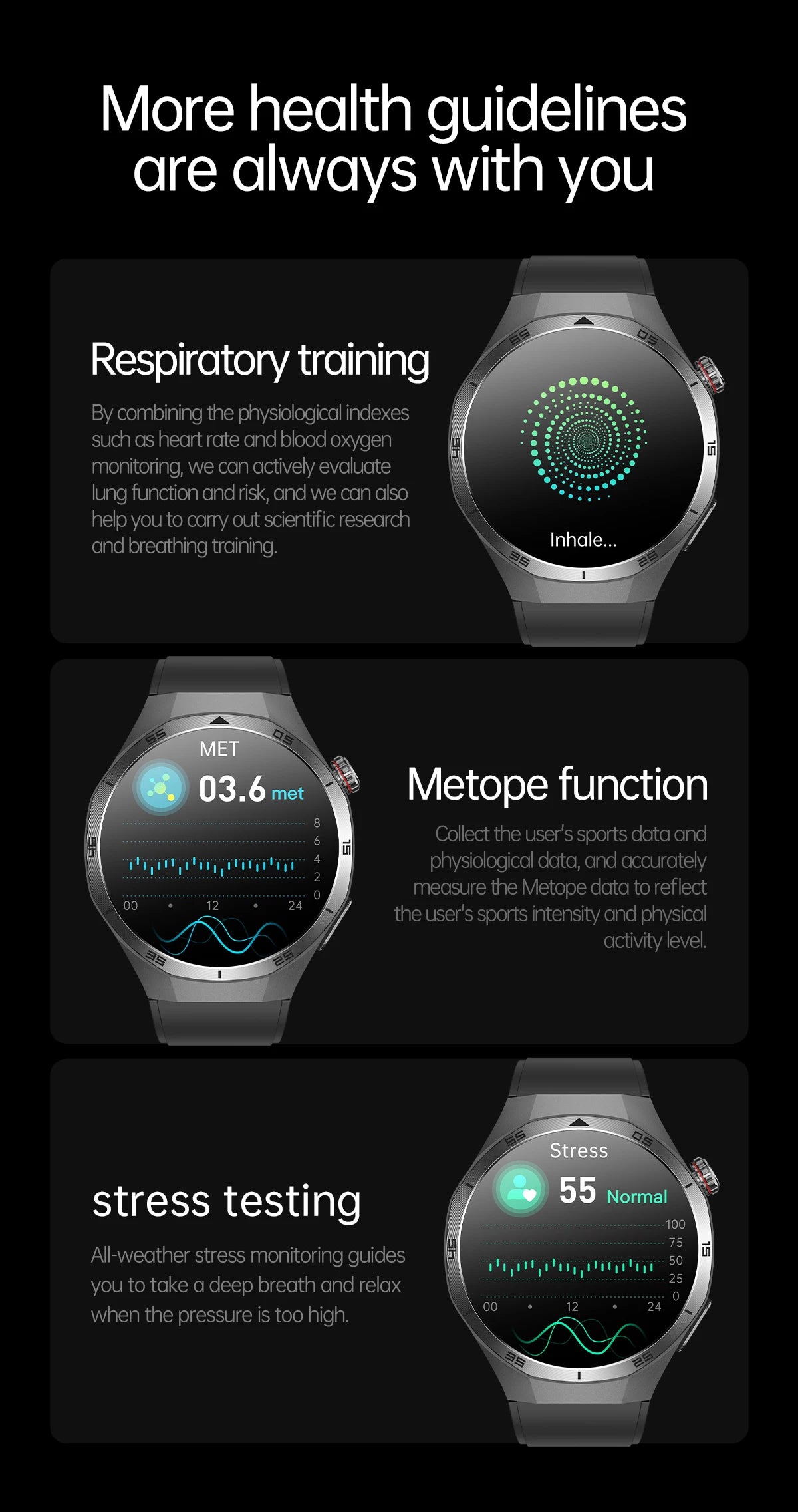 2025 New ECG+PPG Three High treatment Smart Watch Lipids Uric acid Blood pressure Smartwatch Men NFC Sport HD Call Health Clock