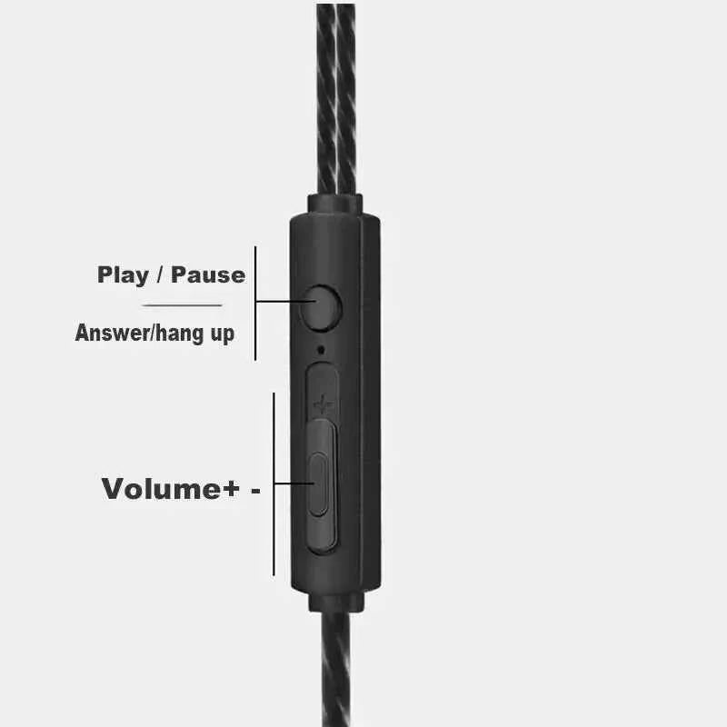 3.5mm In-Ear Wired Earphones With Mic – Heavy Bass