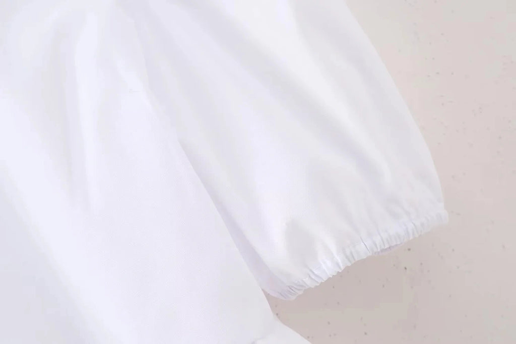 HH Fashion Solid Hollow Out Shirt Women Causal O Neck Short Sleeved Lace Up Tops Chic Female Casual Blouse Streetwear 2024