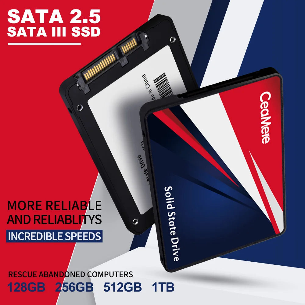 CeaMere Sata III Ssd 5-20PCS 120GB  2.5 Solid State Drive 128GB 256GB 480GB Used for notebook computers and desktop computers