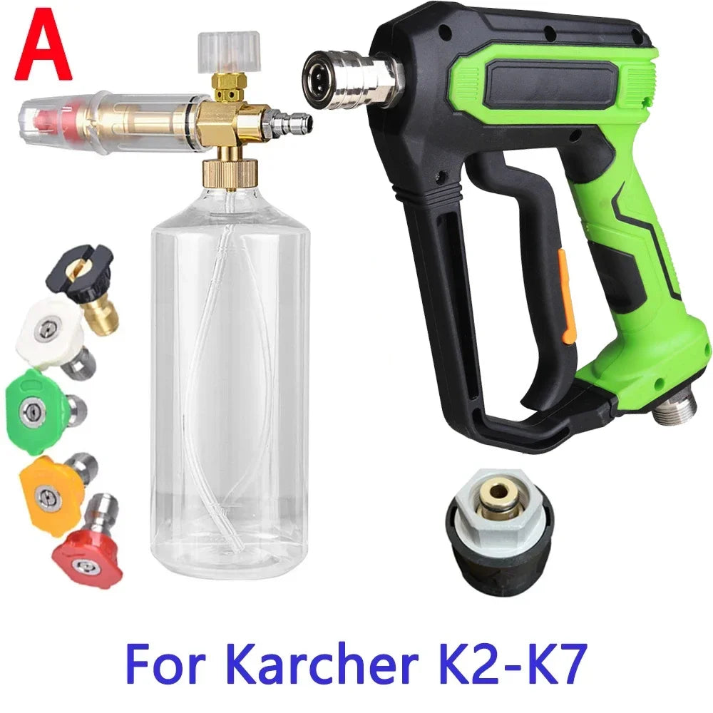 1L Car Washer Water Gun Cleaning Foam Generator Snow Foam Lance 1/4" Quick Release Nozzles for Parkside Karcher Daewoo Lavor