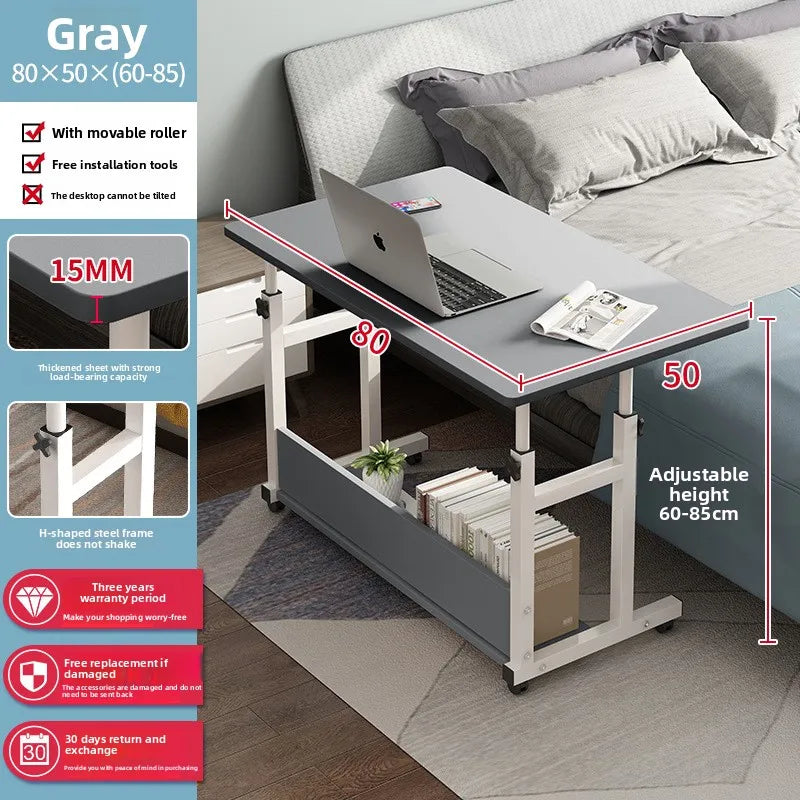 Computer desk Bedside table Mobile lifting small table Household small laptop holder with wheels