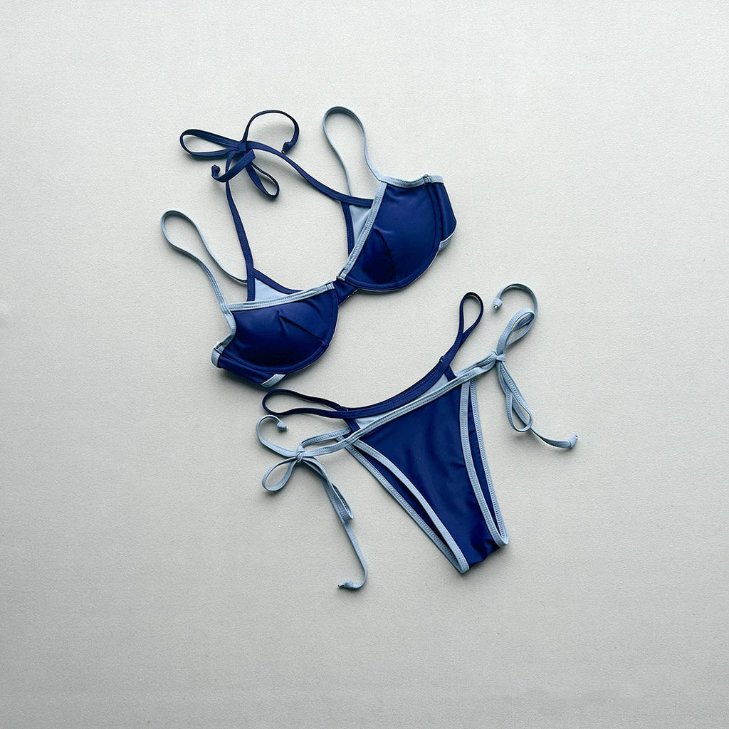 Push Up Bikinis 2026 Sexy Women Swimsuit Swimwear Female Patchwork Bikini Set Biquini Bathing Suit Thong Swimming Suit Beachwear