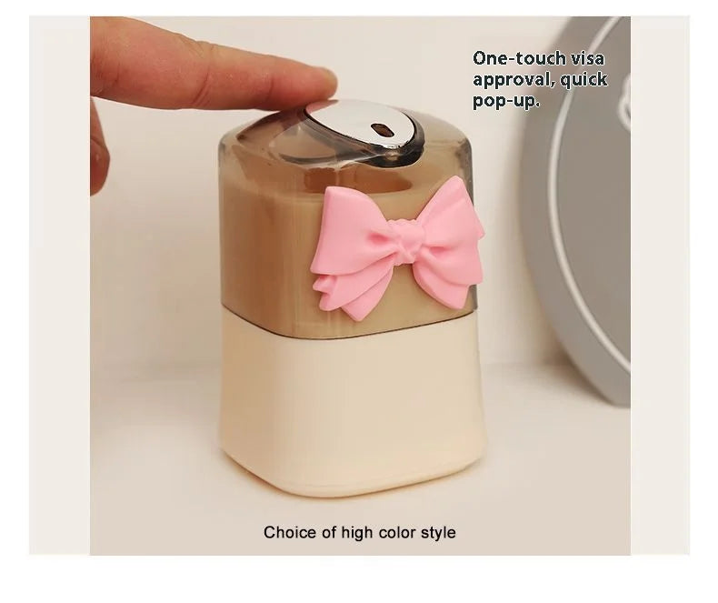 The creative toothpick box automatically pops out a new portable cartoon toothpick holder for both home and commercial use