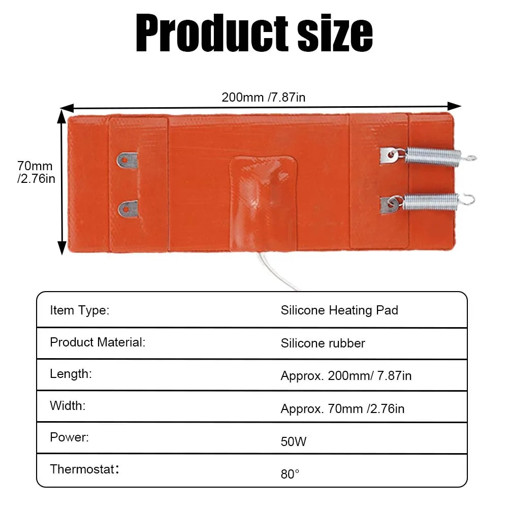 12V Universal Fuel Heating Pad Heater Mat Auto Filter Voor Air Diesel Auto Heater  Auto Accessoires Anti-Freeze Heating