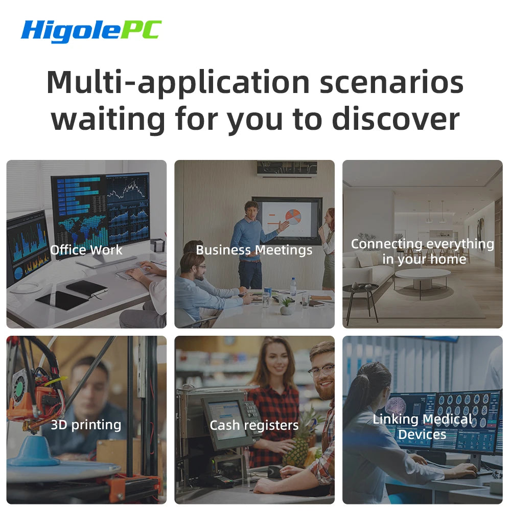 Higole F10 10.1'' Fanless Mini PC Intel N5095 Windows 11 WiFi5 8GB 128GB 5000mAh 4K RS-232 RJ45 Laptop Desktop PC Mini Computers