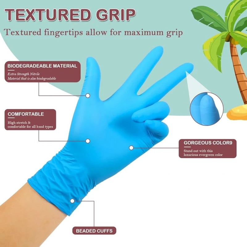 Kids Disposable Nitrile Gloves for 6-15 Years Students 4Mil Latex Powder Free Cleaning Gloves for Kids Crafting Cooking Painting